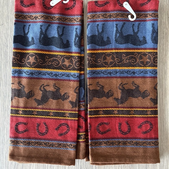 Kay Dee Designs Jacquard Tea Towel Horse Western Kitchen Cotton New - Set Of Two - Picture 6 of 6